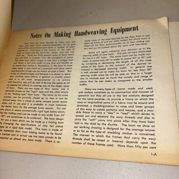 How To Make Handweaving Equipment / Handweavers Guild of America 1974 - Picture 5 of 7
